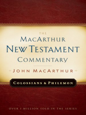 cover image of Colossians and Philemon MacArthur New Testament Commentary